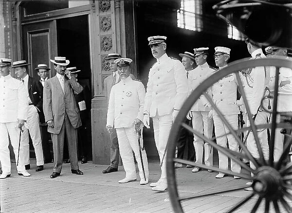 Marshal-Admiral the Marquis Togo Heihachiro and Captain John H. Gibbons...Annapolis, Maryland, 1911. Creator: Harris & Ewing. Marshal-Admiral the Marquis Togo Heihachiro and Captain John H. Gibbons...Annapolis, Maryland, 1911
