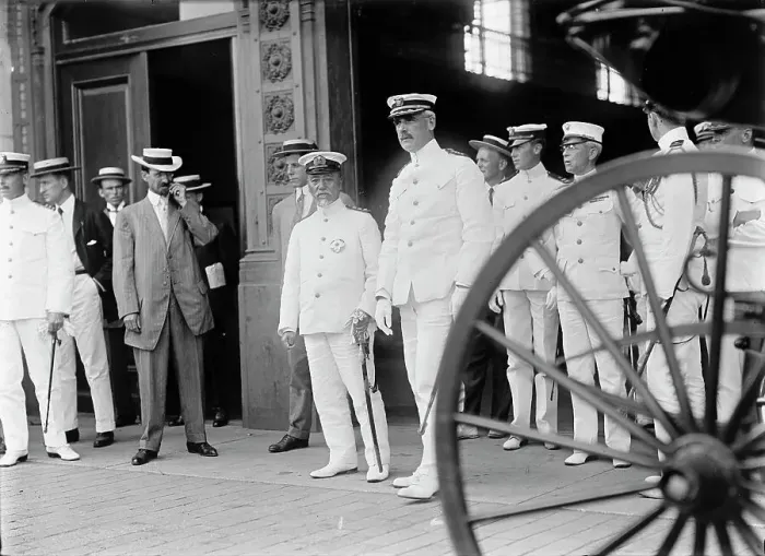 Framed Print : Marshal-Admiral the Marquis Togo Heihachiro and Captain John H. Gibbons...Annapolis, Maryland, 1911. Creator: Harris & Ewing. Marshal-Admiral the Marquis Togo Heihachiro and Captain John H. Gibbons...Annapolis, Maryland, 1911 Framed Print : Marshal-Admiral the Marquis Togo Heihachiro and Captain John H. Gibbons...Annapolis, Maryland, 1911. Creator: Harris & Ewing. Marshal-Admiral the Marquis Togo Heihachiro and Captain John H. Gibbons...Annapolis, Maryland, 1911