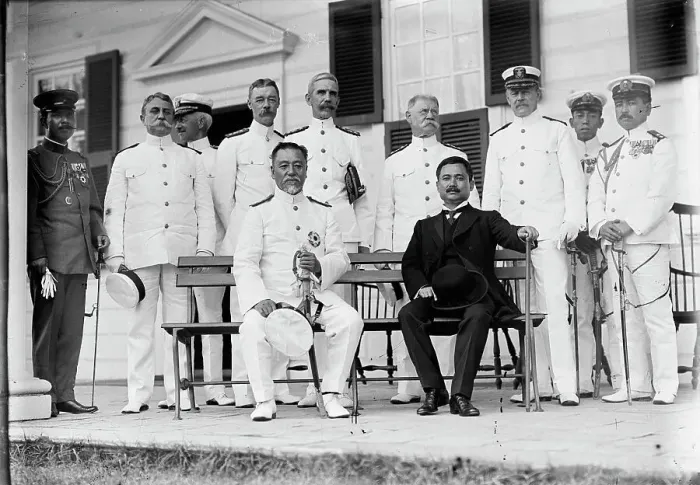 Framed Print : Marshal-Admiral the Marquis Togo Heihachiro with US naval officers in Washington, D.C. 1911. Creator: Harris & Ewing. Marshal-Admiral the Marquis Togo Heihachiro with US naval officers in Washington, D.C. 1911. Creator: Harris & Ewing Framed Print : Marshal-Admiral the Marquis Togo Heihachiro with US naval officers in Washington, D.C. 1911. Creator: Harris & Ewing. Marshal-Admiral the Marquis Togo Heihachiro with US naval officers in Washington, D.C. 1911. Creator: Harris & Ewing