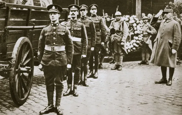 Framed Print : Marshal Foch, French general, saluting the British Unknown Soldier, c1918c1920(?) Framed Print : Marshal Foch, French general, saluting the British Unknown Soldier, c1918c1920(?)