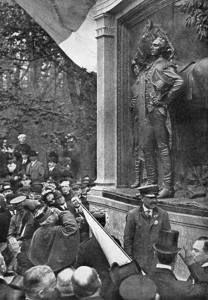 Marshal Joffres tribute to the Marquis de Lafayette, Prospect Park, Brooklyn, New York, USA, 1917
