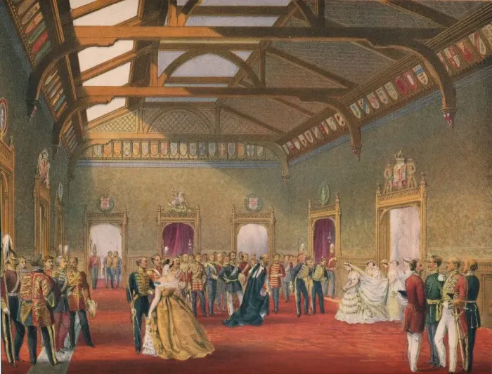 Framed Print : Marshalling The Procession of the Bride, 1863. Artist: Robert Dudley Framed Print : Marshalling The Procession of the Bride, 1863. Artist: Robert Dudley