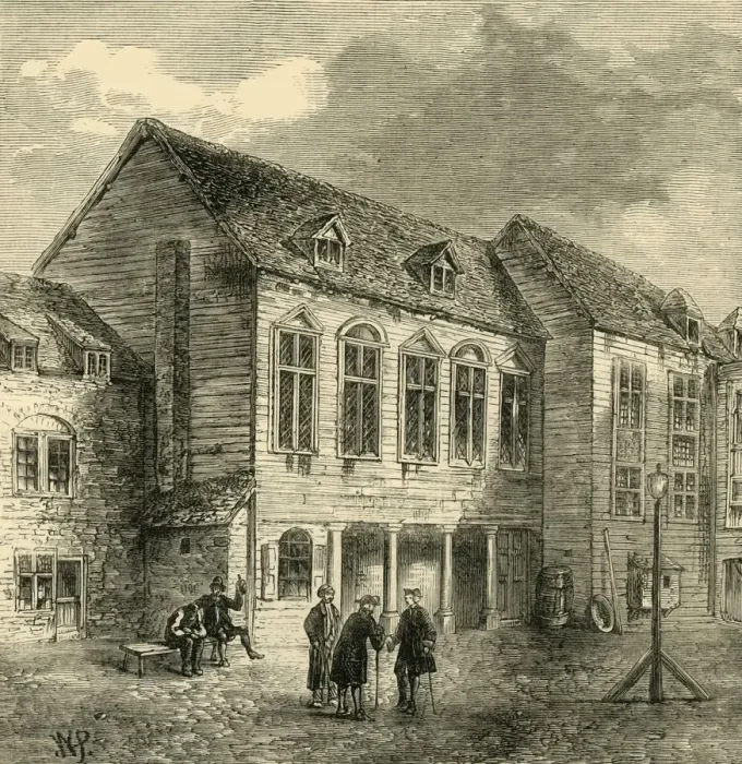 Framed Print : The Marshalsea Prison, in the Eighteenth Century, (c1878). Creator: Unknown Framed Print : The Marshalsea Prison, in the Eighteenth Century, (c1878). Creator: Unknown