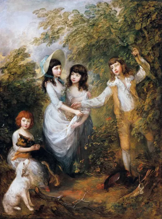 Framed Print : The Marsham Children, 1787. Artist: Gainsborough, Thomas (1727-1788) Framed Print : The Marsham Children, 1787. Artist: Gainsborough, Thomas (1727-1788)