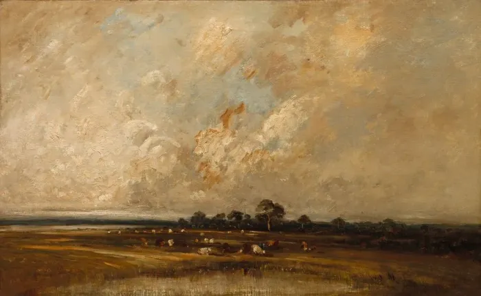 Framed Print : Marshland, 1860s-1870s. Creator: Jules Dupre (French, 1811-1889) Framed Print : Marshland, 1860s-1870s. Creator: Jules Dupre (French, 1811-1889)