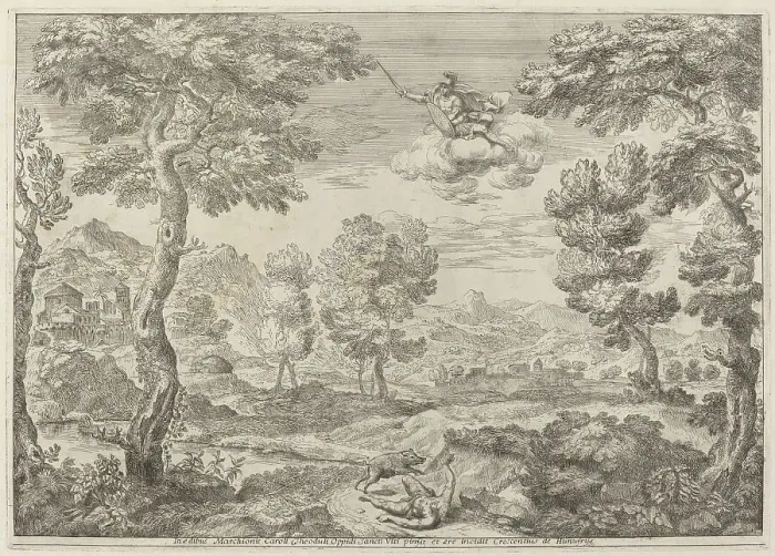Framed Print : Mars's Revenge on Adonis, 1696. Creator: Crescenzio Onofri Framed Print : Mars's Revenge on Adonis, 1696. Creator: Crescenzio Onofri