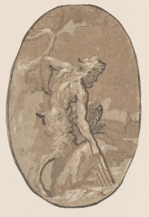 Framed Print : Marsyas drawing the Syrinx from the river, ca. 1540-50. ca. 1540-50 Framed Print : Marsyas drawing the Syrinx from the river, ca. 1540-50. ca. 1540-50