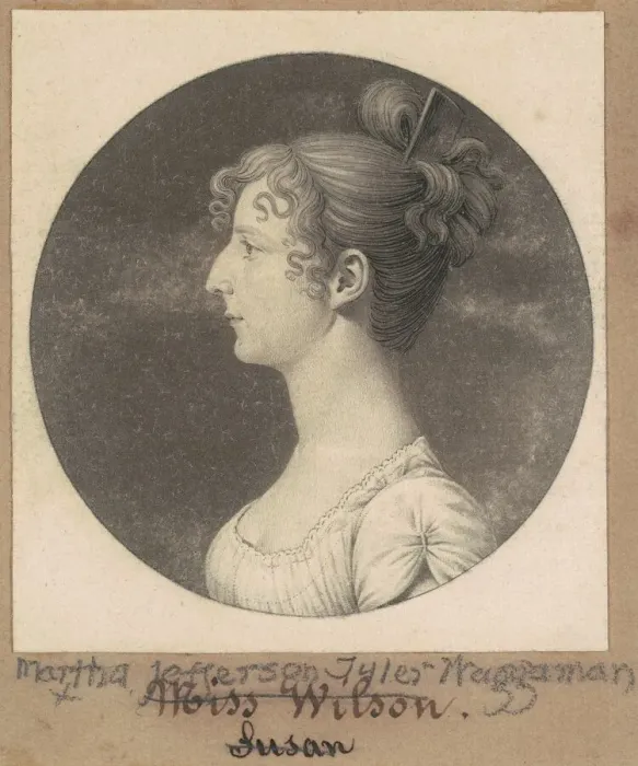 Framed Print : Martha Jefferson Tyler Waggaman, 1808. Creator: Charles Balthazar Julien Fé Framed Print : Martha Jefferson Tyler Waggaman, 1808. Creator: Charles Balthazar Julien Fé
