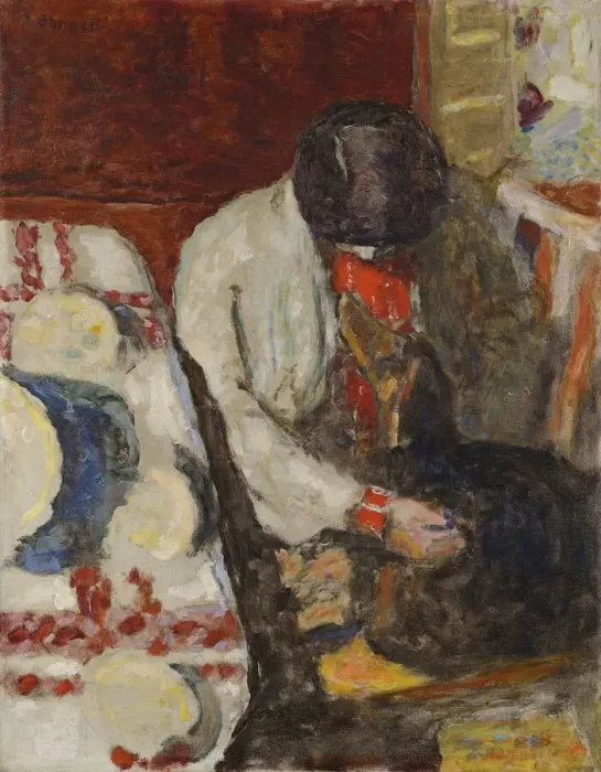 Framed Print : Marthe ala nappe blanche, 1926. Creator: Bonnard, Pierre (1867-1947) Framed Print : Marthe ala nappe blanche, 1926. Creator: Bonnard, Pierre (1867-1947)