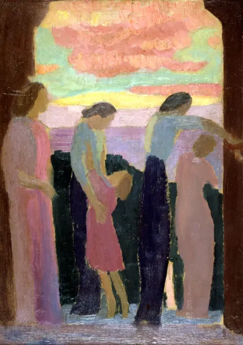 Framed Print : Marthe Denis and the Children on the Balcony, c1900-1940. Artist: Maurice Denis Framed Print : Marthe Denis and the Children on the Balcony, c1900-1940. Artist: Maurice Denis