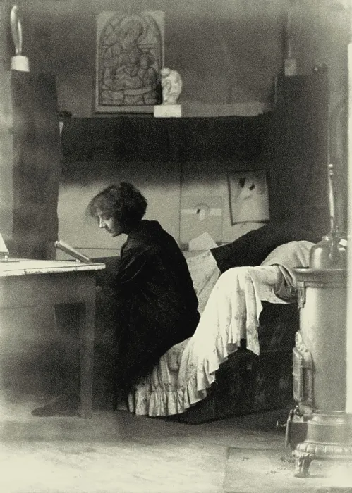 Framed Print : Marthe Donas (1885-1967) at Montparnasse, rue du Depart, 1919. Creator: Anonymous Framed Print : Marthe Donas (1885-1967) at Montparnasse, rue du Depart, 1919. Creator: Anonymous