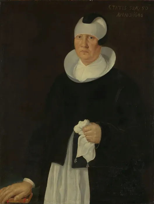 Framed Print : Marthe Jensdatter Ruus, Lars Ruus 2nd wife, 1646. Creator: Unknown Framed Print : Marthe Jensdatter Ruus, Lars Ruus 2nd wife, 1646. Creator: Unknown