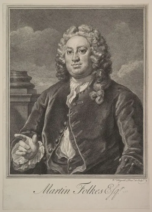 Framed Print : Martin Folkes, 1742. Creator: William Hogarth Framed Print : Martin Folkes, 1742. Creator: William Hogarth
