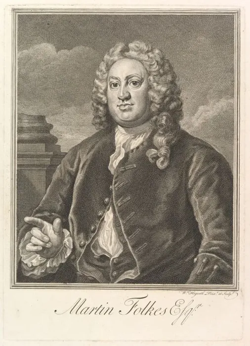 Framed Print : Martin Folkes, 1742. Creator: William Hogarth Framed Print : Martin Folkes, 1742. Creator: William Hogarth