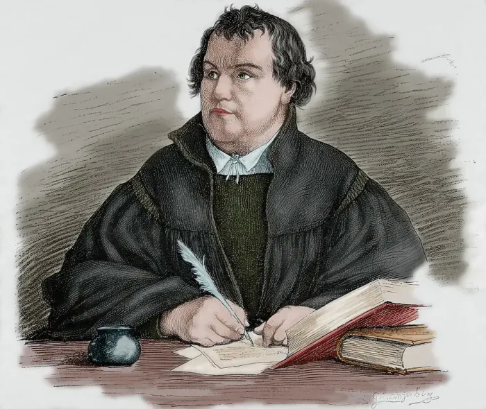 Framed Print : Martin Luther (1483-1546), German reformer, 1882. Creator: G Spangerberg Framed Print : Martin Luther (1483-1546), German reformer, 1882. Creator: G Spangerberg