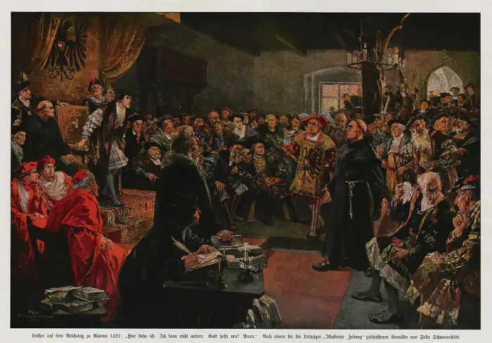 Framed Print : Martin Luther at the Diet of Worms of 1521: Here I stand, I can do no other, 1917. Creator: Schwormstädt, Felix (1870-1938). Martin Luther at the Diet of Worms of 1521: Here I stand, I can do no other, 1917 Framed Print : Martin Luther at the Diet of Worms of 1521: Here I stand, I can do no other, 1917. Creator: Schwormstädt, Felix (1870-1938). Martin Luther at the Diet of Worms of 1521: Here I stand, I can do no other, 1917