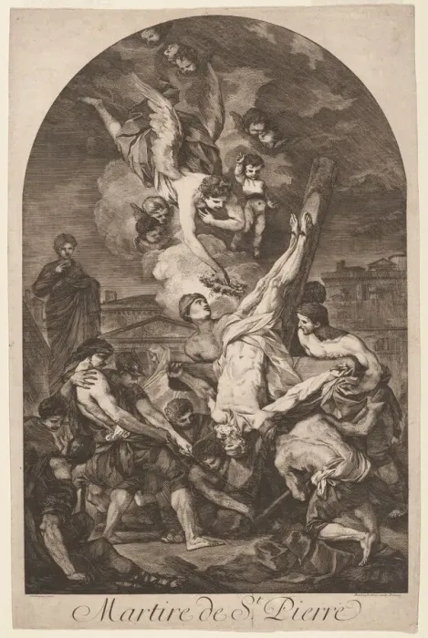 Framed Print : Martire de St. Pierre (The Martyrdom of Saint Peter), c. 1750s. Creator: Jean Barbault Framed Print : Martire de St. Pierre (The Martyrdom of Saint Peter), c. 1750s. Creator: Jean Barbault
