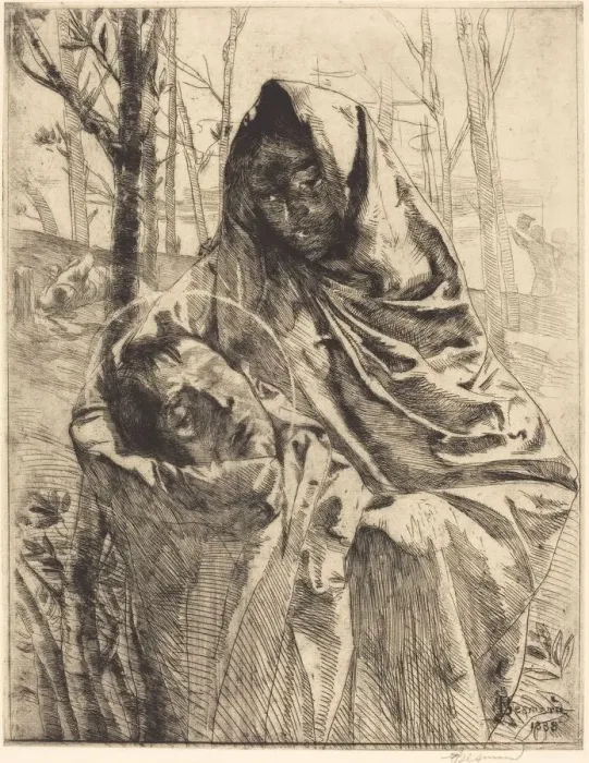 Framed Print : A Martyr, 1883. Creator: Paul Albert Besnard Framed Print : A Martyr, 1883. Creator: Paul Albert Besnard