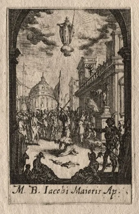 Framed Print : The Martyrdom of the Apostles: St. James the Greater. Creator: Jacques Callot (French, 1592-1635) Framed Print : The Martyrdom of the Apostles: St. James the Greater. Creator: Jacques Callot (French, 1592-1635)