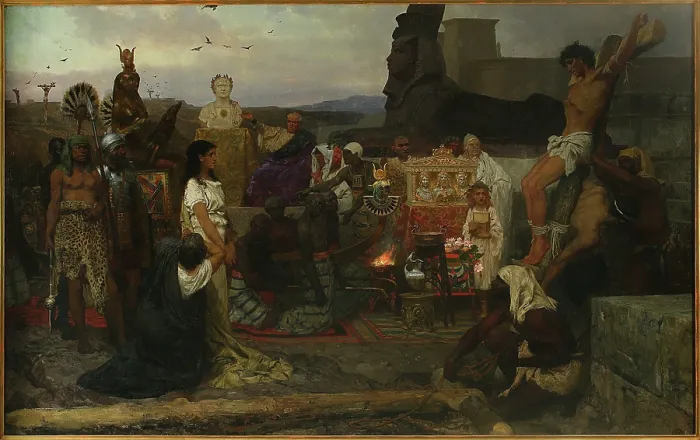 Framed Print : Martyrdom of early Christians, 1885. Creator: Siemiradzki, Henryk (1843-1902) Framed Print : Martyrdom of early Christians, 1885. Creator: Siemiradzki, Henryk (1843-1902)