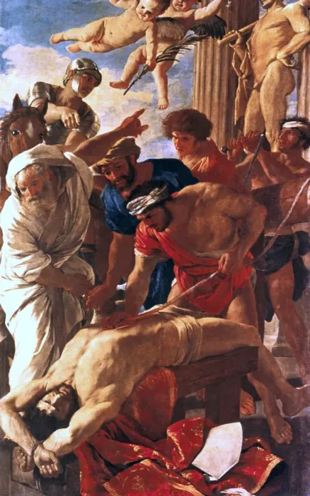 Framed Print : The Martyrdom of Erasme Saint, 1624. Artist: Nicolas Poussin Framed Print : The Martyrdom of Erasme Saint, 1624. Artist: Nicolas Poussin