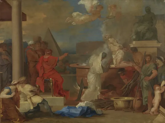 Framed Print : The martyrdom of John the Apostle, between 1630 and 1671. Creator: Sebastien Bourdon Framed Print : The martyrdom of John the Apostle, between 1630 and 1671. Creator: Sebastien Bourdon