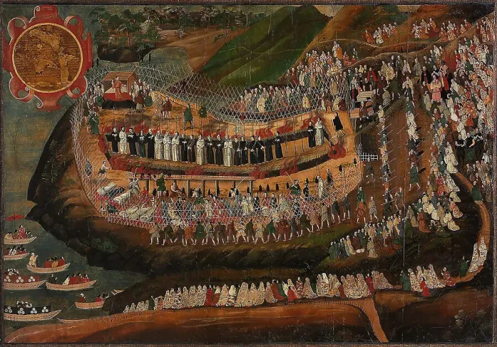 Framed Print : Martyrdom of Nagasaki, 1622. Creator: Anonymous Framed Print : Martyrdom of Nagasaki, 1622. Creator: Anonymous