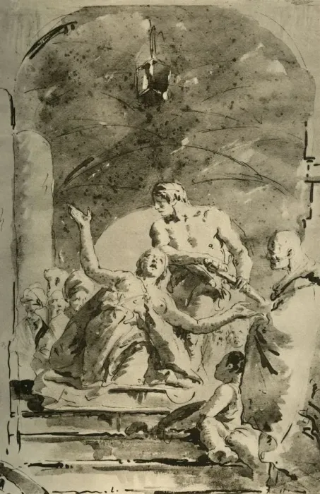 Framed Print : Martyrdom of S. Giustina, c1730s, (1928). Artist: Giovanni Battista Tiepolo Framed Print : Martyrdom of S. Giustina, c1730s, (1928). Artist: Giovanni Battista Tiepolo