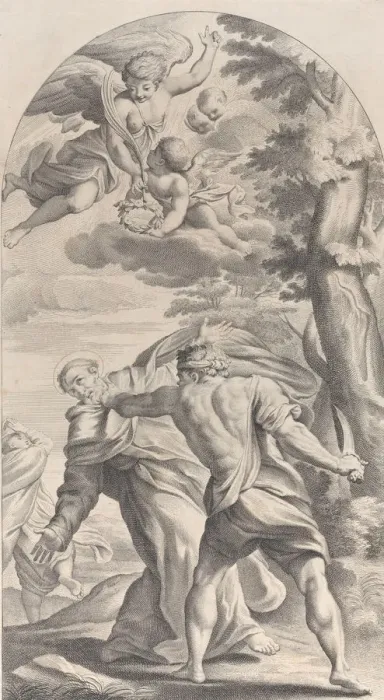 Framed Print : Martyrdom of a saint, 1693. 1693. Creator: Nicolas Dorigny Framed Print : Martyrdom of a saint, 1693. 1693. Creator: Nicolas Dorigny