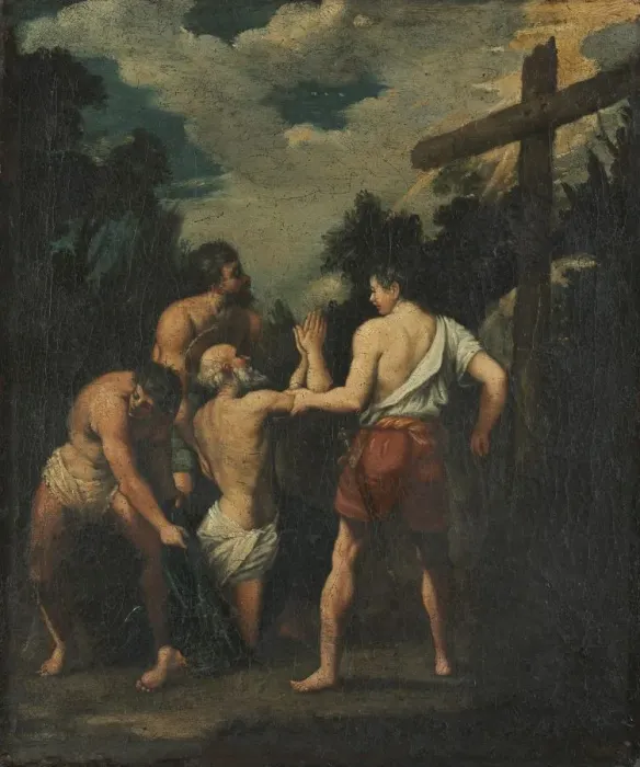 Framed Print : Martyrdom of Saint Andrew, 1600s. Creator: Unknown Framed Print : Martyrdom of Saint Andrew, 1600s. Creator: Unknown