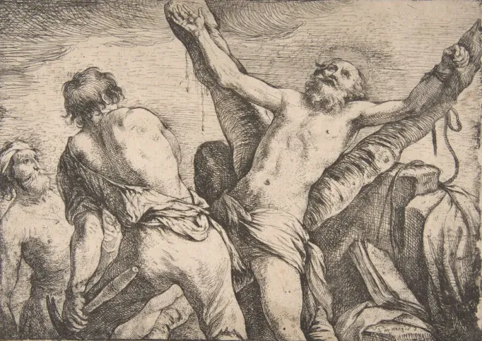 Framed Print : The Martyrdom of Saint Andrew, 1623. Creator: Claude Vignon Framed Print : The Martyrdom of Saint Andrew, 1623. Creator: Claude Vignon