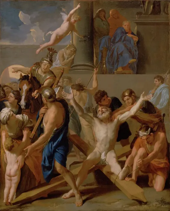 Framed Print : The Martyrdom of Saint Andrew, 1646-1647. Creator: Charles le Brun Framed Print : The Martyrdom of Saint Andrew, 1646-1647. Creator: Charles le Brun