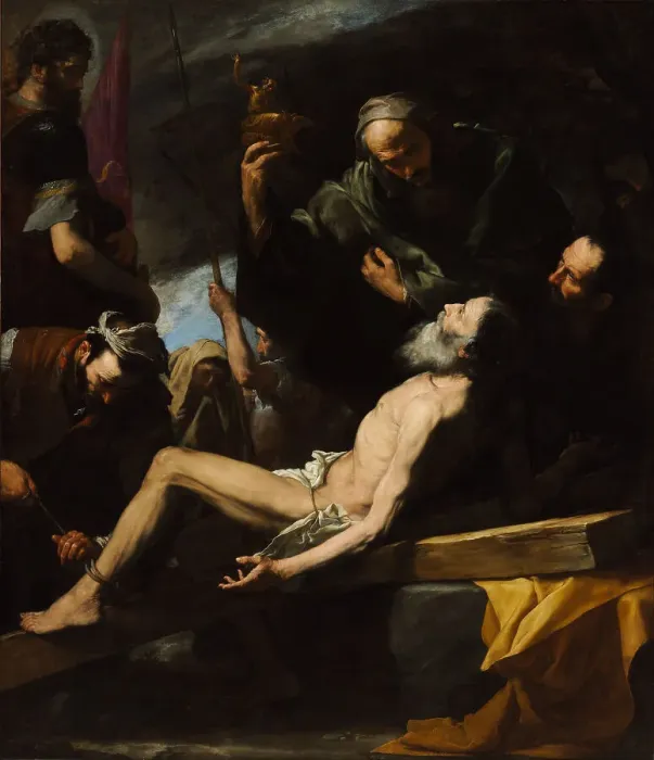 Framed Print : Martyrdom of Saint Andrew. Artist: Ribera, Jose, de (1591-1652) Framed Print : Martyrdom of Saint Andrew. Artist: Ribera, Jose, de (1591-1652)