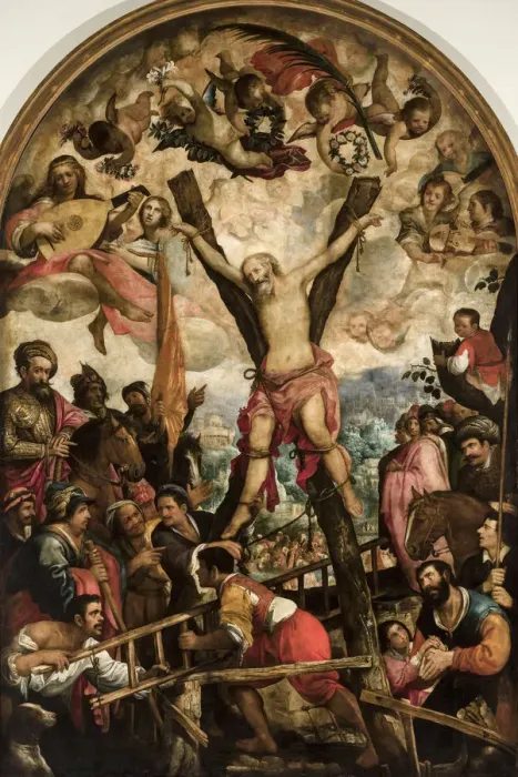 Framed Print : The Martyrdom of Saint Andrew, c. 1610. Creator: Roelas (Ruela), Juan de (c. 1570-1625) Framed Print : The Martyrdom of Saint Andrew, c. 1610. Creator: Roelas (Ruela), Juan de (c. 1570-1625)