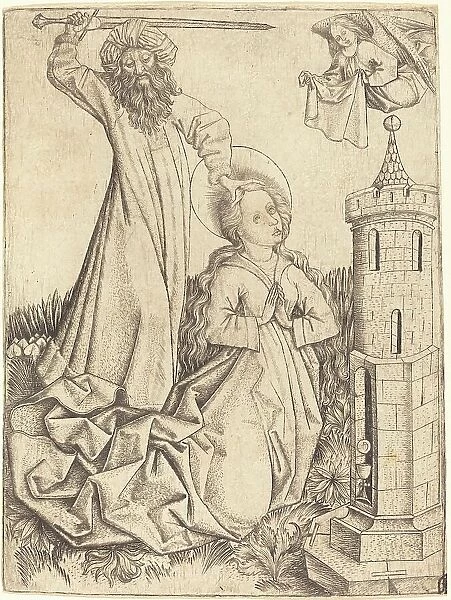 The Martyrdom of Saint Barbara, c. 1450. Creator: Master ES