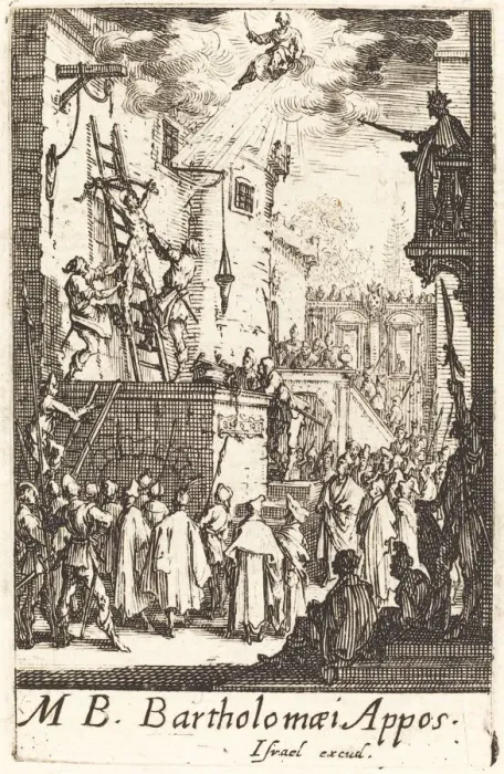 Framed Print : The Martyrdom of Saint Bartholomew, c. 1634 / 1635. Creator: Jacques Callot Framed Print : The Martyrdom of Saint Bartholomew, c. 1634 / 1635. Creator: Jacques Callot