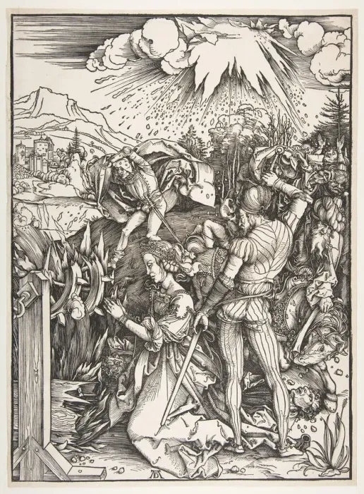 Framed Print : The Martyrdom of Saint Catherine of Alexandria. n. d. Creator: Albrecht Durer Framed Print : The Martyrdom of Saint Catherine of Alexandria. n. d. Creator: Albrecht Durer
