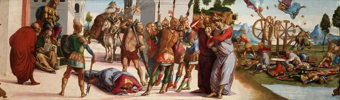 Framed Print : The Martyrdom Of Saint Catherine Of Alexandria, c1490. Creator: Luca Signorelli Framed Print : The Martyrdom Of Saint Catherine Of Alexandria, c1490. Creator: Luca Signorelli