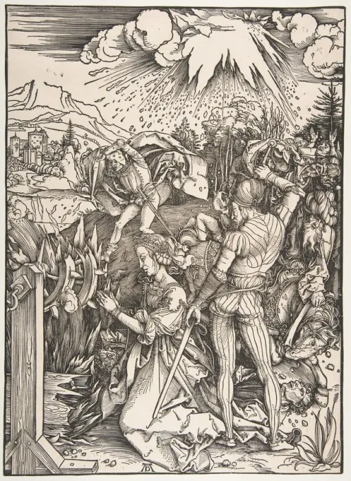 Framed Print : The Martyrdom of Saint Catherine. n. d. Creator: Albrecht Durer Framed Print : The Martyrdom of Saint Catherine. n. d. Creator: Albrecht Durer
