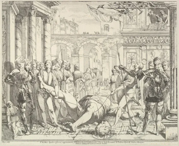 Framed Print : The Martyrdom of Saint Christopher, from The Story of Saints James