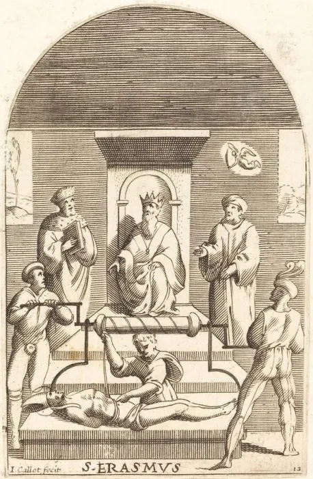 Framed Print : Martyrdom of Saint Erasmus, 1608 / 1611. Creator: Albrecht Durer Framed Print : Martyrdom of Saint Erasmus, 1608 / 1611. Creator: Albrecht Durer