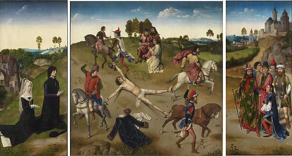 Martyrdom of Saint Hippolytus (Triptych), after 1468. Artist: Goes, Hugo, van der (1435-1482)