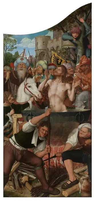 Framed Print : The Martyrdom of Saint John, 1511. Creator: Quentin Metsys I