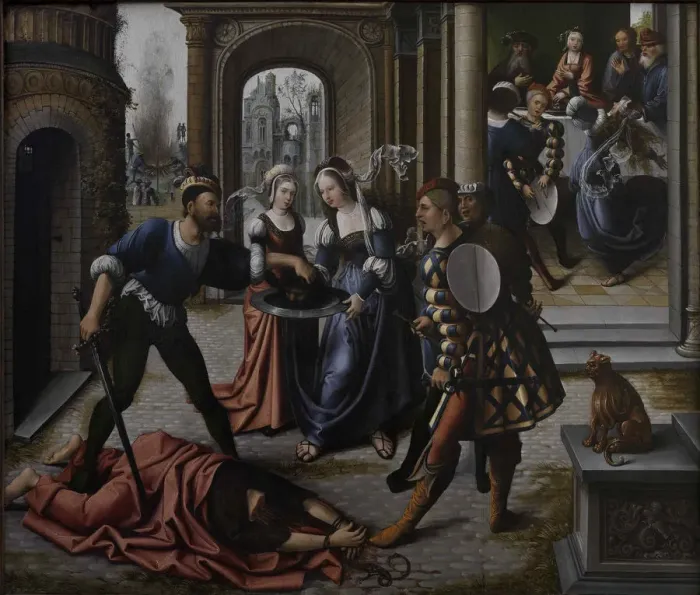 Framed Print : The Martyrdom of Saint John the Baptist, ca 1514. Creator: Orley, Bernaert, van (1488-1541) Framed Print : The Martyrdom of Saint John the Baptist, ca 1514. Creator: Orley, Bernaert, van (1488-1541)