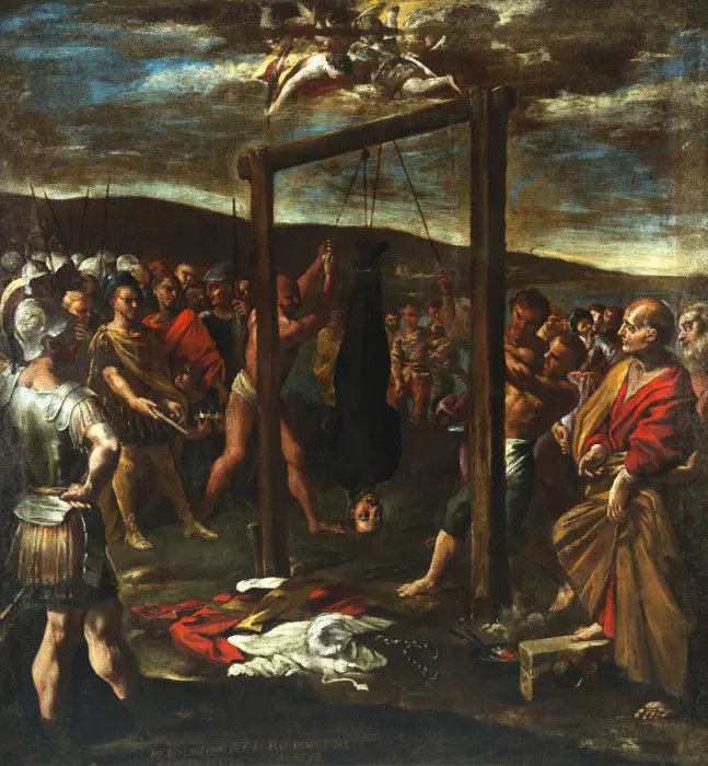 Framed Print : The Martyrdom of Saint Joseph the Presbyter, ca 1640-1645. Creator: Lanfranco, Giovanni Framed Print : The Martyrdom of Saint Joseph the Presbyter, ca 1640-1645. Creator: Lanfranco, Giovanni