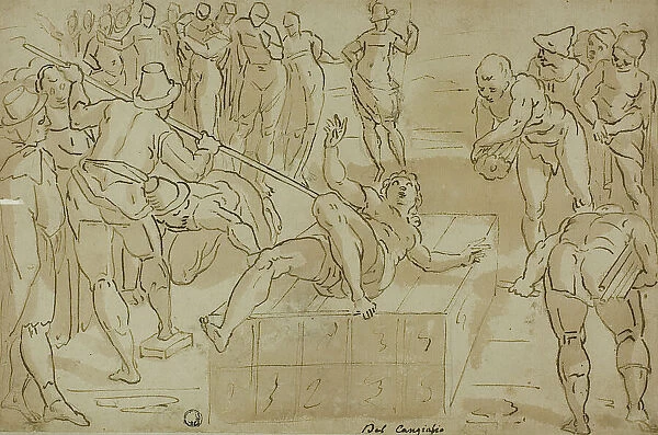 Martyrdom of Saint Lawrence, c.1580. Creator: School of Luca Cambiaso Italian, 1527-1589