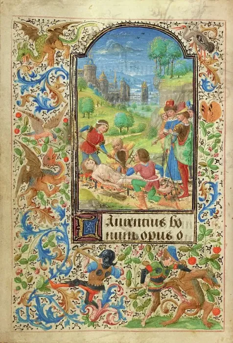 Framed Print : The Martyrdom of Saint Lawrence; Prayer Book of Charles the Bold, 1469. Creator: Lieven van Lathem Framed Print : The Martyrdom of Saint Lawrence; Prayer Book of Charles the Bold, 1469. Creator: Lieven van Lathem