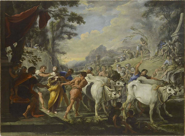 The Martyrdom of Saint Lucia, um 1640-1650. Creator: Gargiulo, Domenico (1609-1675)