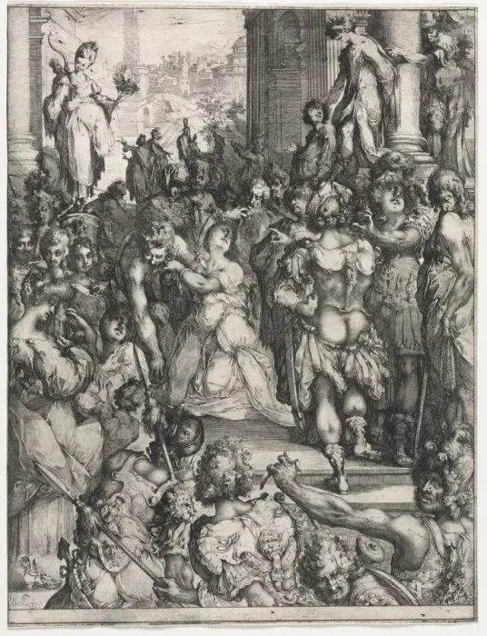 Framed Print : The Martyrdom of Saint Lucy. Creator: Jacques Bellange (French, c. 1575-1616) Framed Print : The Martyrdom of Saint Lucy. Creator: Jacques Bellange (French, c. 1575-1616)