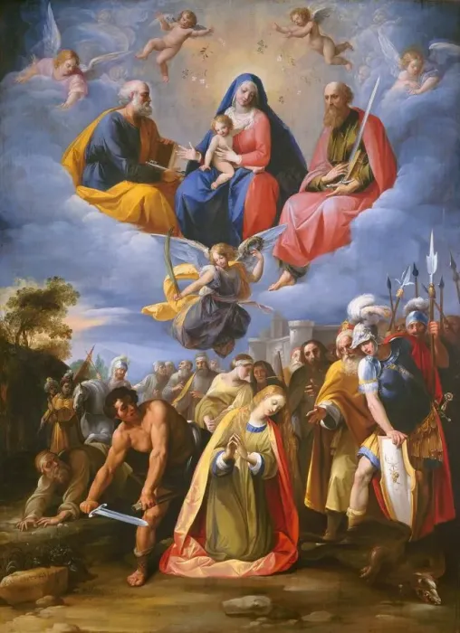 Framed Print : Martyrdom of Saint Margaret, c. 1608 / 1611. Creator: Giuseppe Cesari Framed Print : Martyrdom of Saint Margaret, c. 1608 / 1611. Creator: Giuseppe Cesari